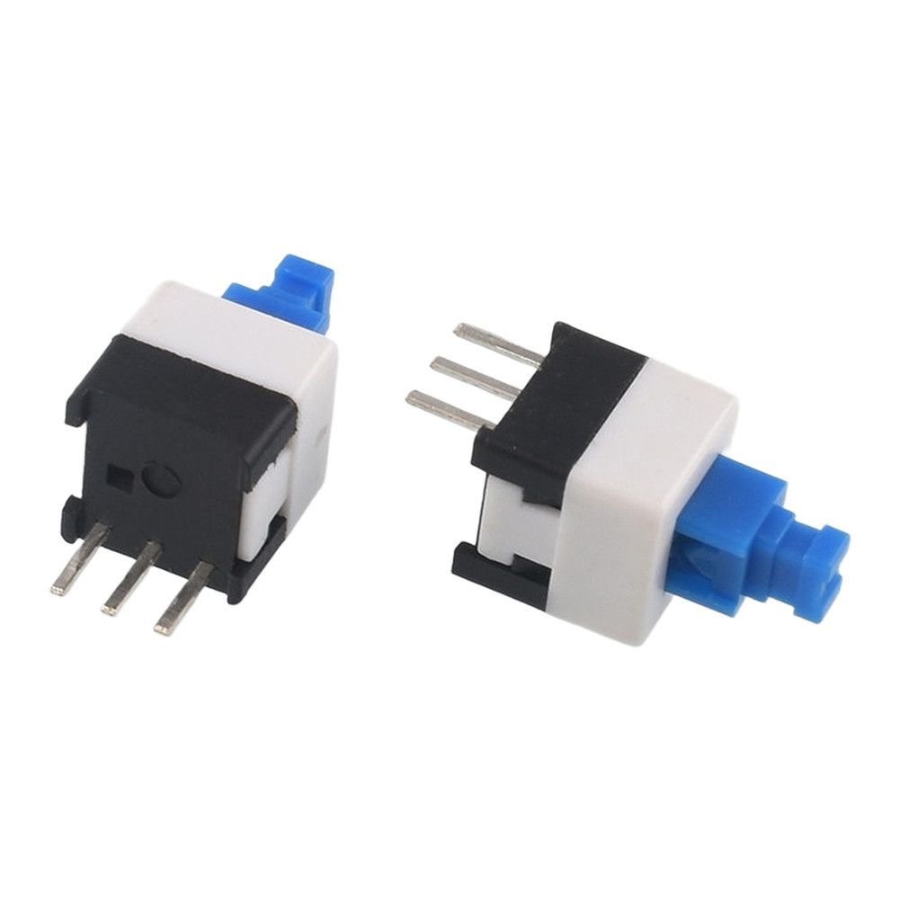 100pcs Self Locking 7x7mm Tactile Push Buttons 3 Pin and 6 Pin Switches