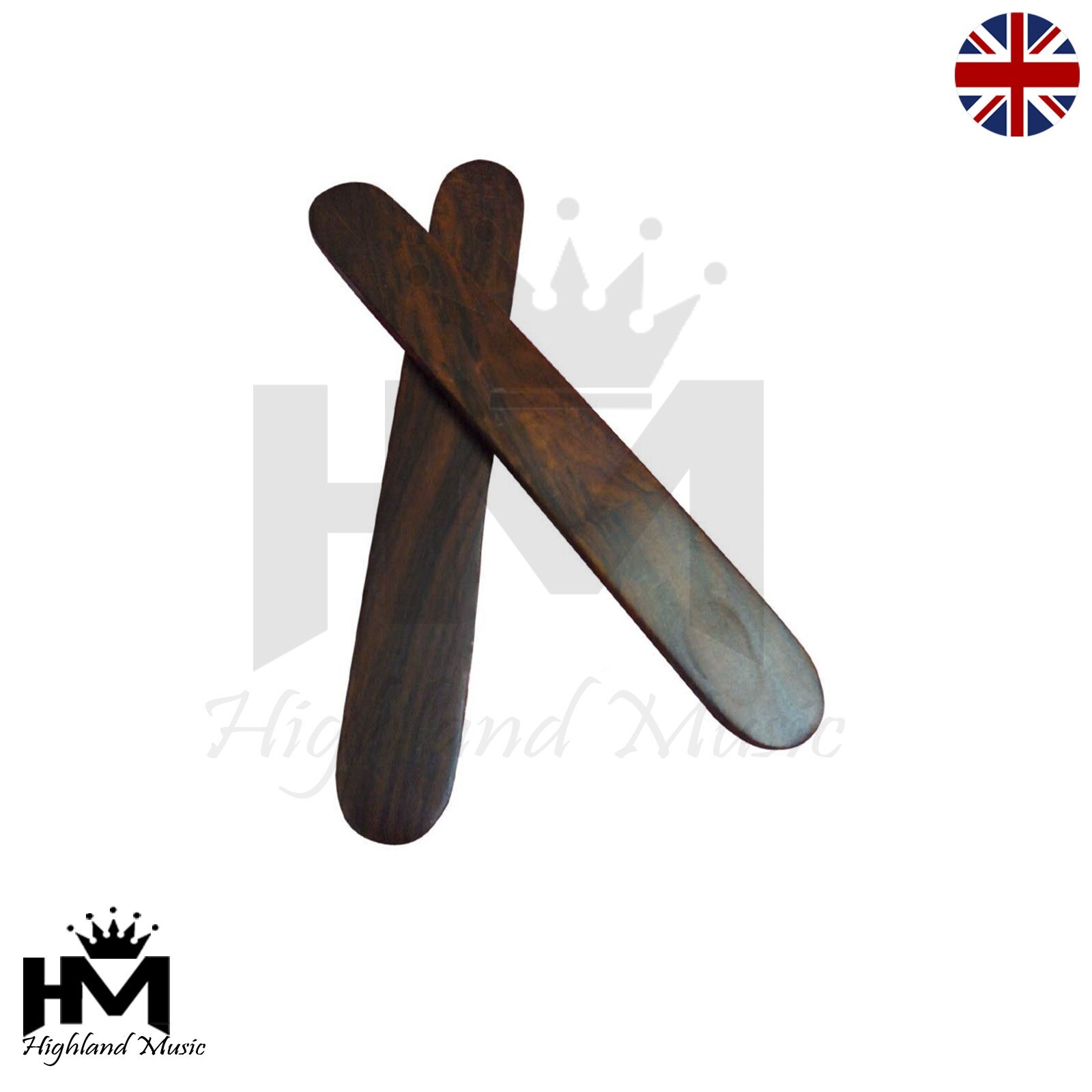 New HM Percussion Folk Instruments Rhythm Stick Wooden/Rosewood Rhythm Bones 8"