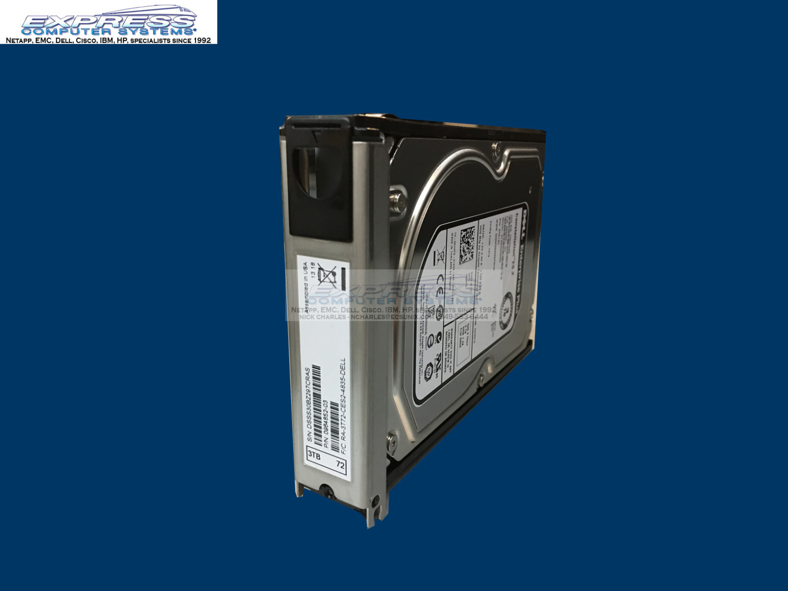 24-Pack Dell Equallogic 2TB SATA 7.2K Spare w/tray for PS6510 PS6510E PS6510ES