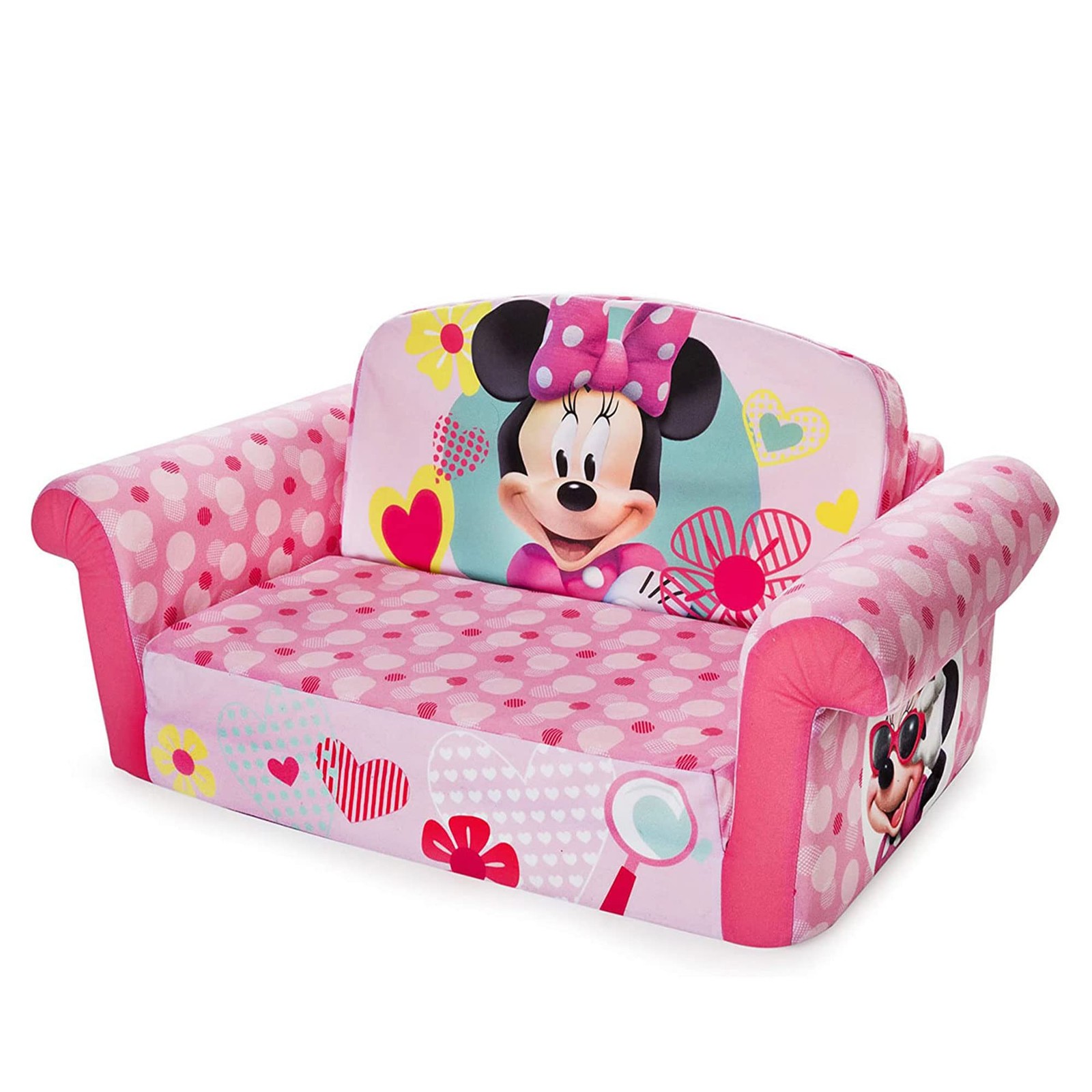 , Children's 2 in 1 Flip Open Foam Sofa, Minnie Mouse, by Spin Master