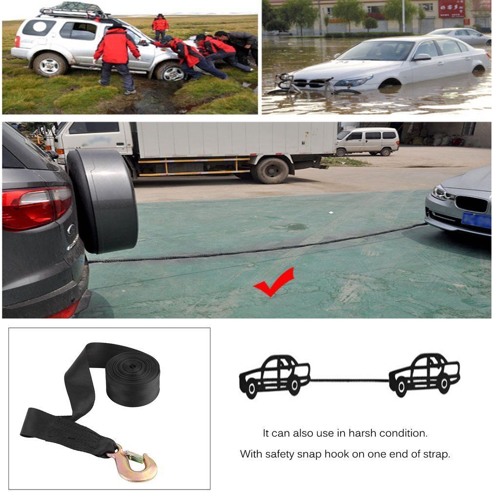 2" x 20FT Boat Trailer Replacement Winch Strap Safety Snap Hook 10000LBS Max