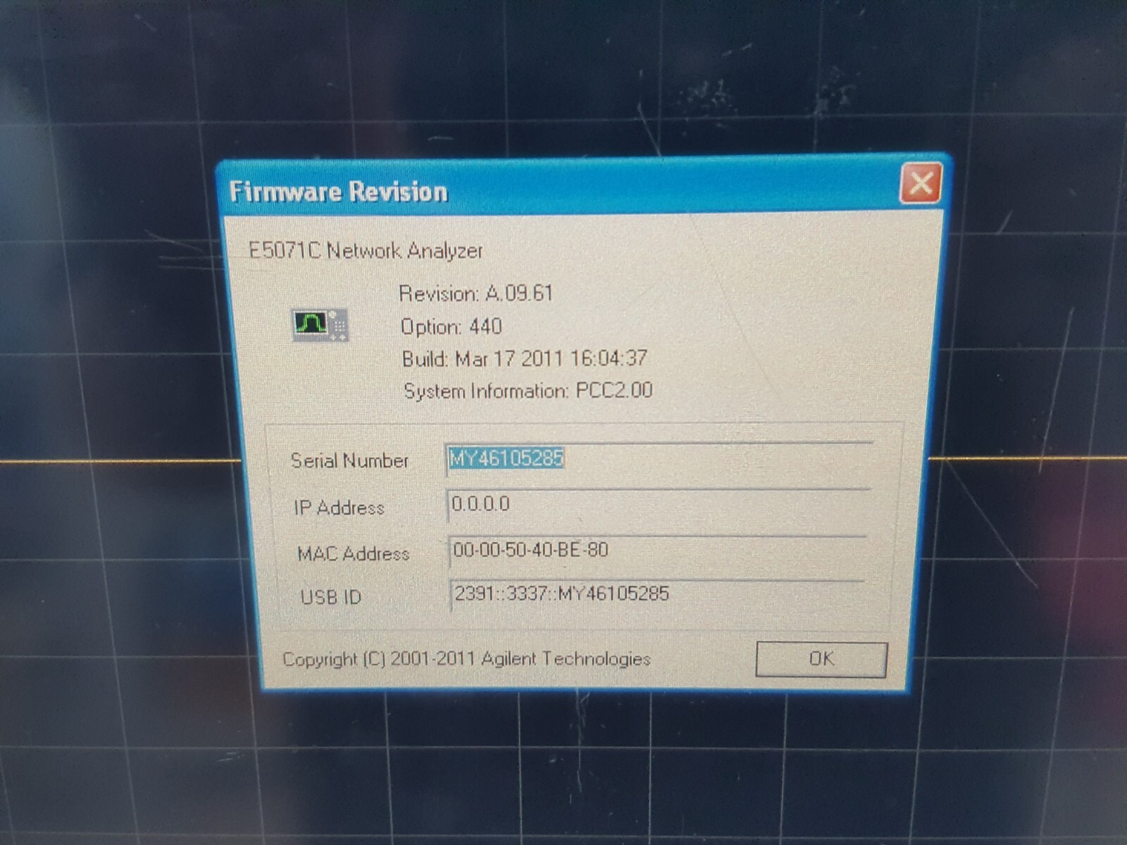 Agilent_E5071C: Network Analyzer, 100kHz-4.5GHz, W/Opt. 440 (5285)