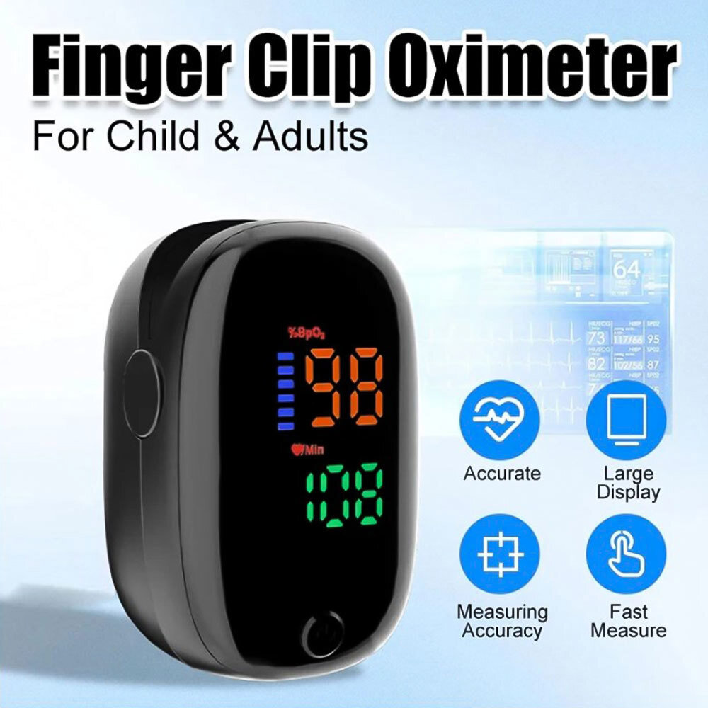 Medical Digital Finger-Pulse Oximeter Finger Clip LED SpO2 Heart Rate Monitor