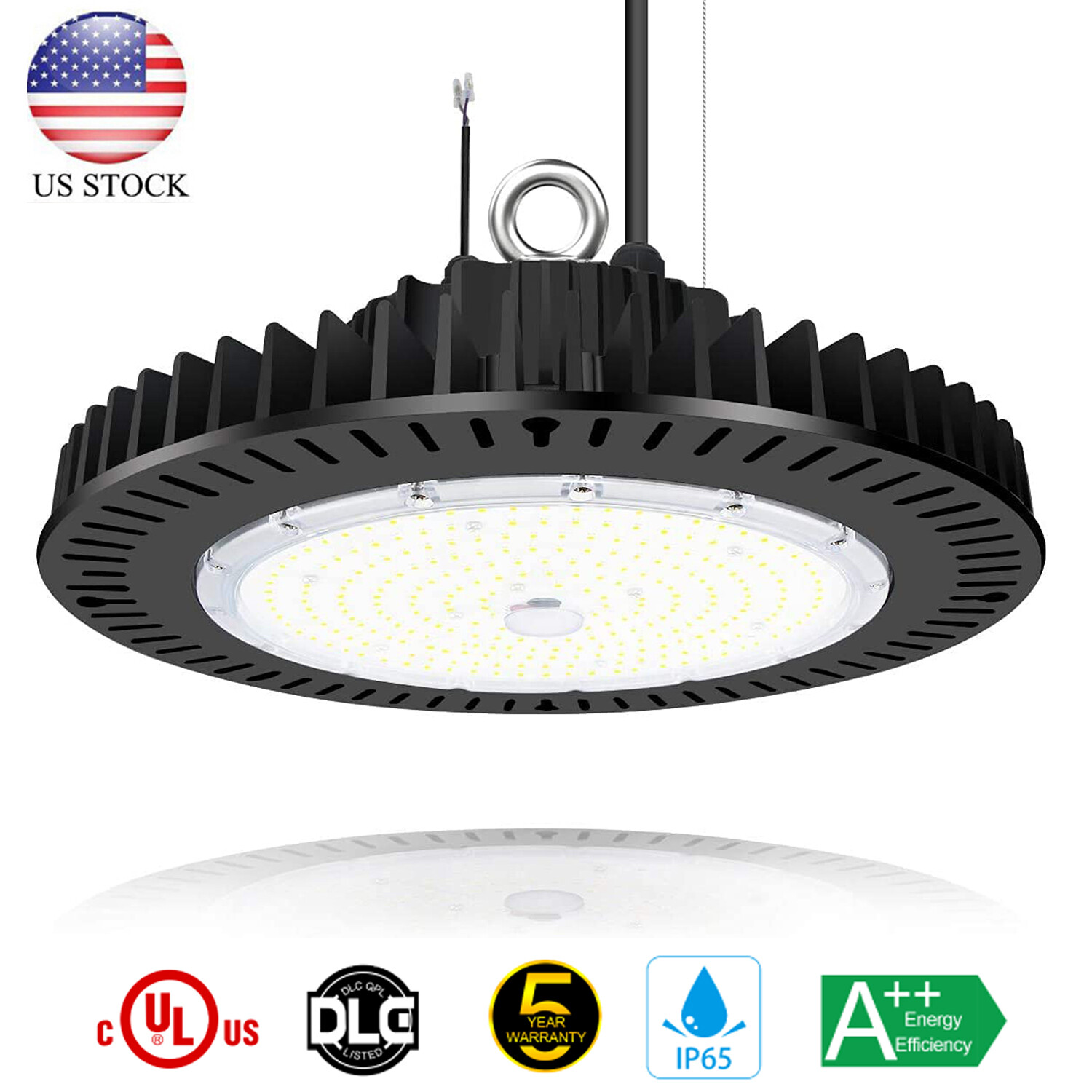 LED High Bay Light UFO 150W 200W 240W Dimmable Commercial Warehouse Lighting DLC