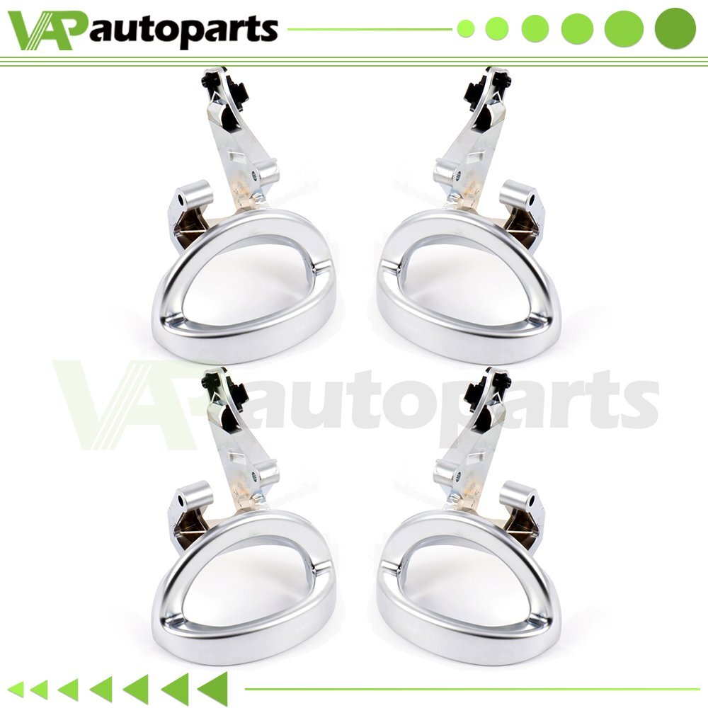 2 Pair Inside Left Right Satin Chrome Door Handle For 07-11 Dodge Nitro Interior