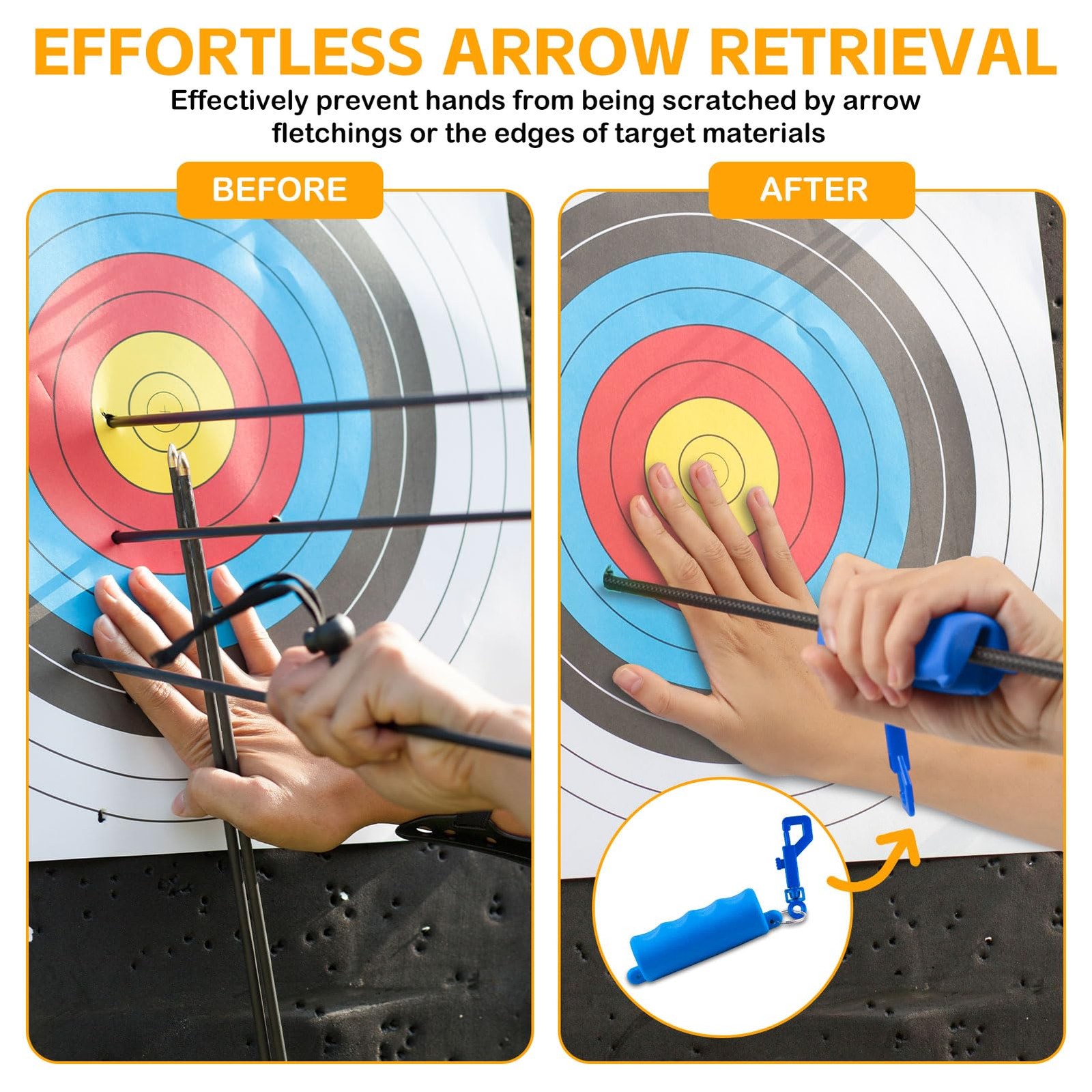 3 Pack Archery Arrow Puller Target Remover Gripper, Rubber Arrow Puller Tool ...