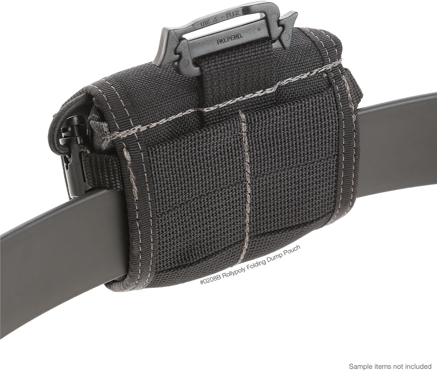 Rollypoly Folding Dump Pouch (Black) 9.4 Inch