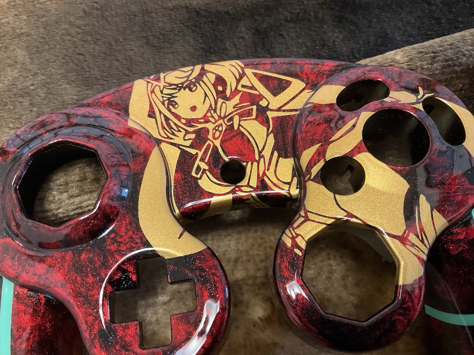 Custom Controller Paint Pyra Housing Shell Cover Nintendo GC NGC Gamecube