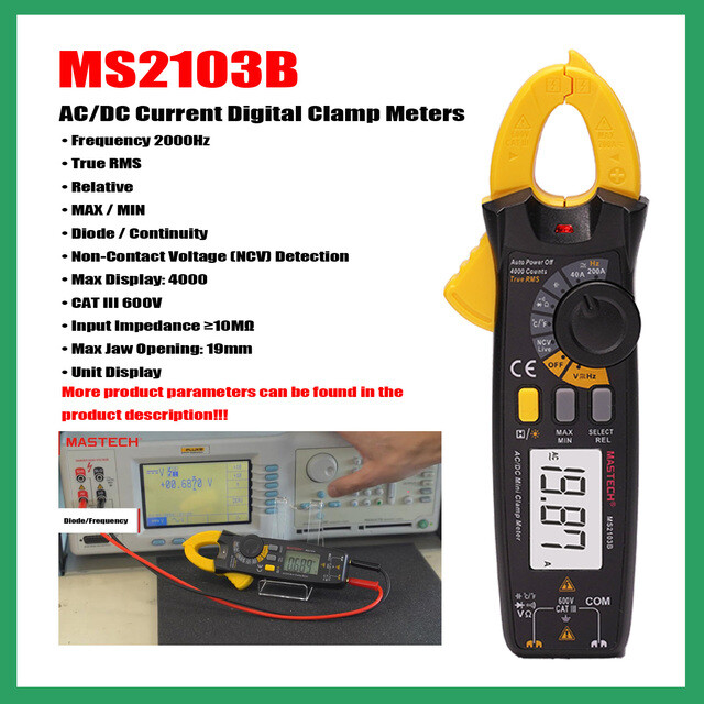 MASTECH MS2003A MS2003B MS2103A MS2103B AC Current Digital Clamp Meters True RMS