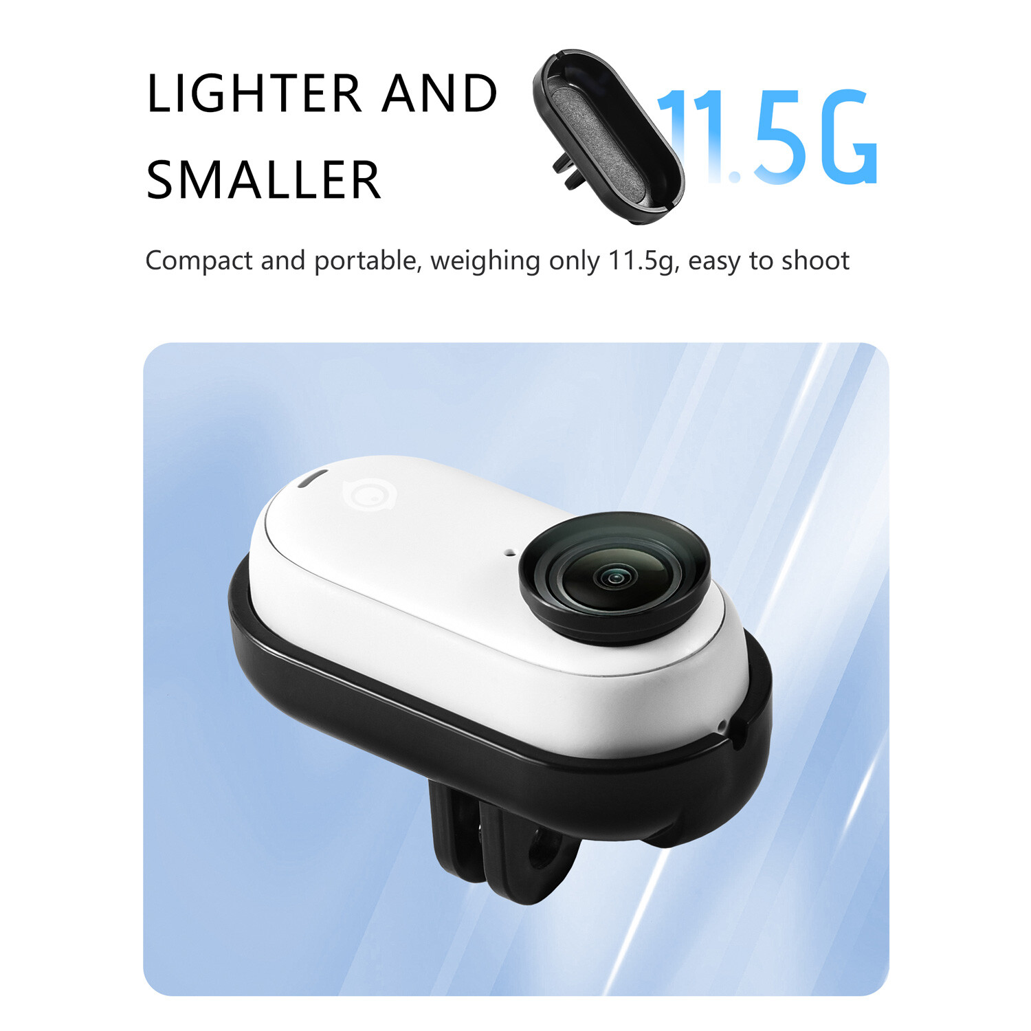 2-Prong Magnetic Fixed Mount Base For Insta360 Go3S/Go3 Adjustable Mount Adapter