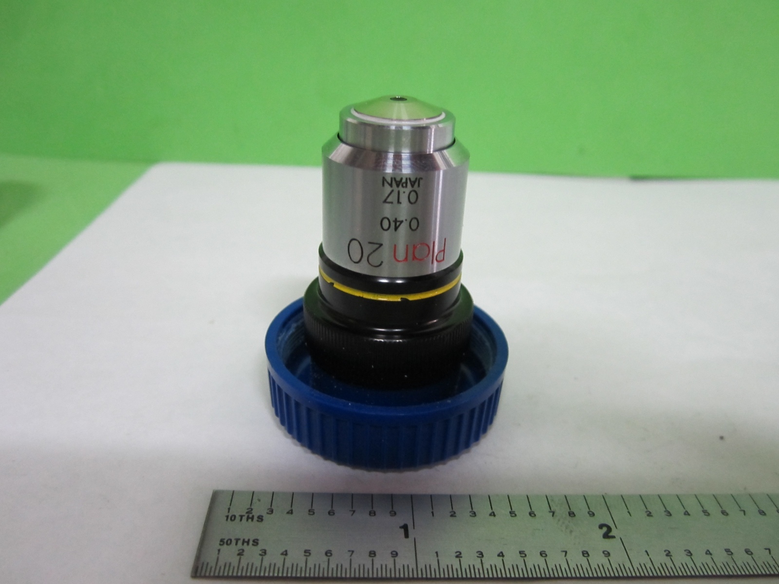 MICROSCOPE PART OBJECTIVE  OLYMPUS JAPAN PLAN 20X OPTICS AS IS BIN#S9-09