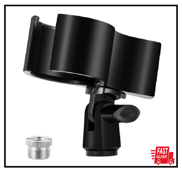 1Pcs Large Microphone Clip, Adjustable Mic Holder for Microphones with Outer Dia