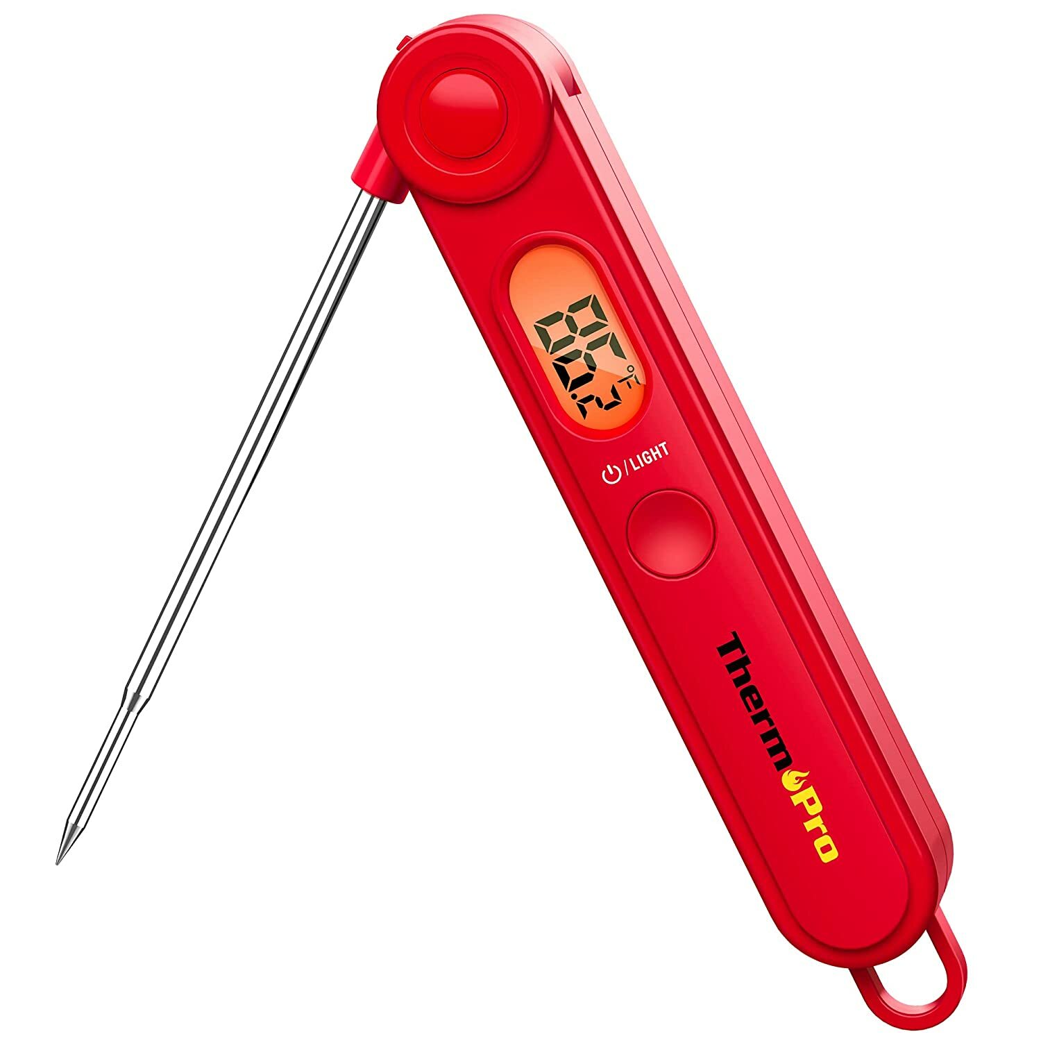 ThermoPro TP03B Digital Instant Read Meat Thermometer Backlight & Magnet BBQ Red