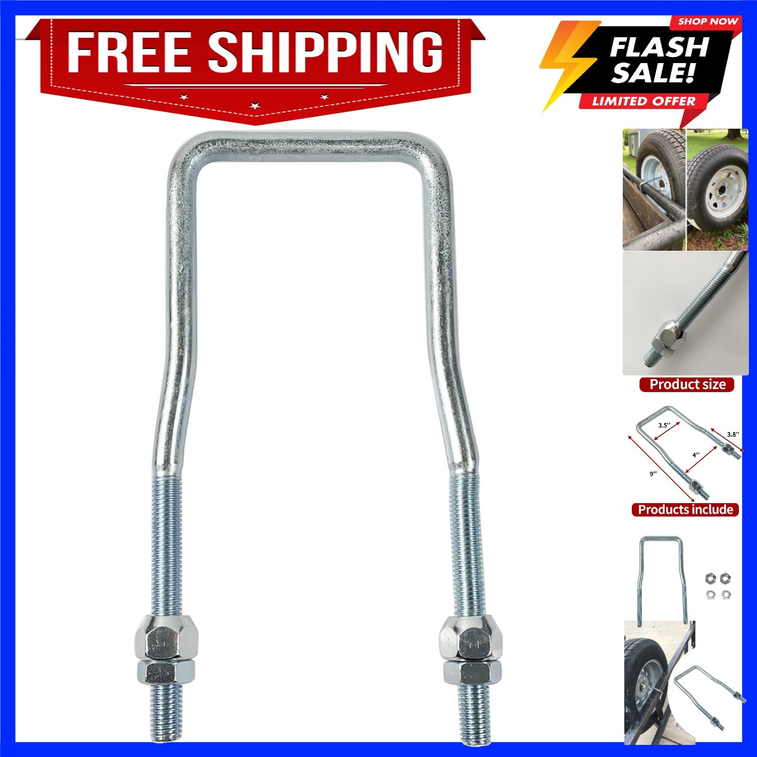 Trailer Spare Tire Mount,Spare Tire Mount for Utility Trailer,U Bolt Carrier ...