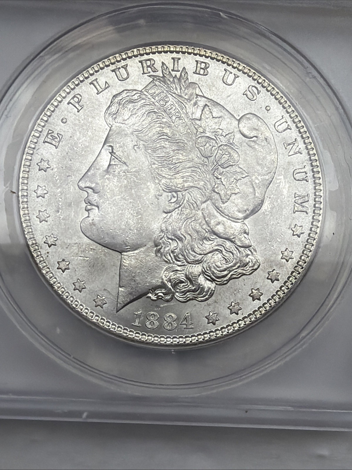 1884 Morgan Silver Dollar ANACS MS63 90% Silver