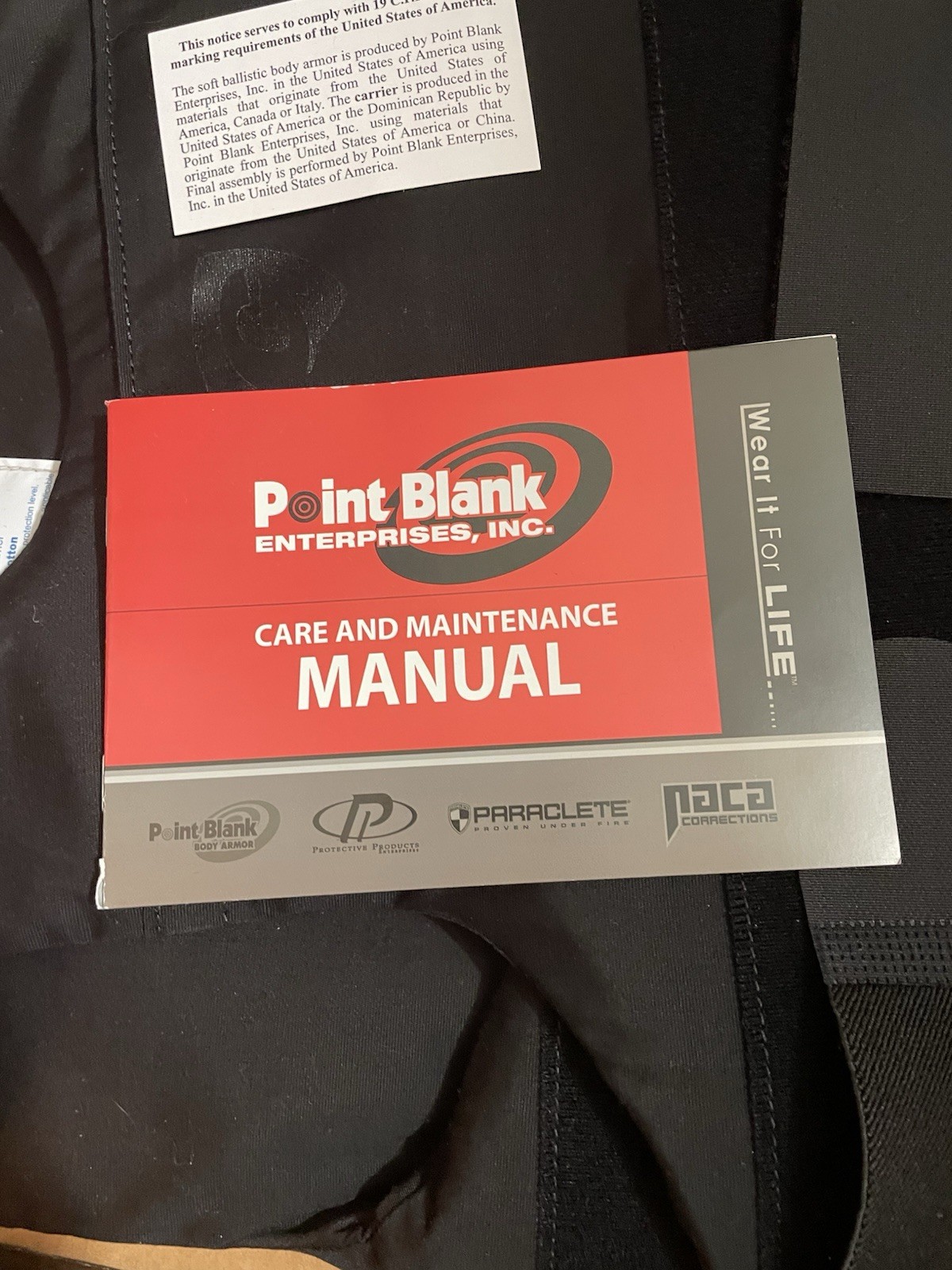 Point Blank size 50 Regular Nylon Chest Protector Black Unisex Adults 4 Straps