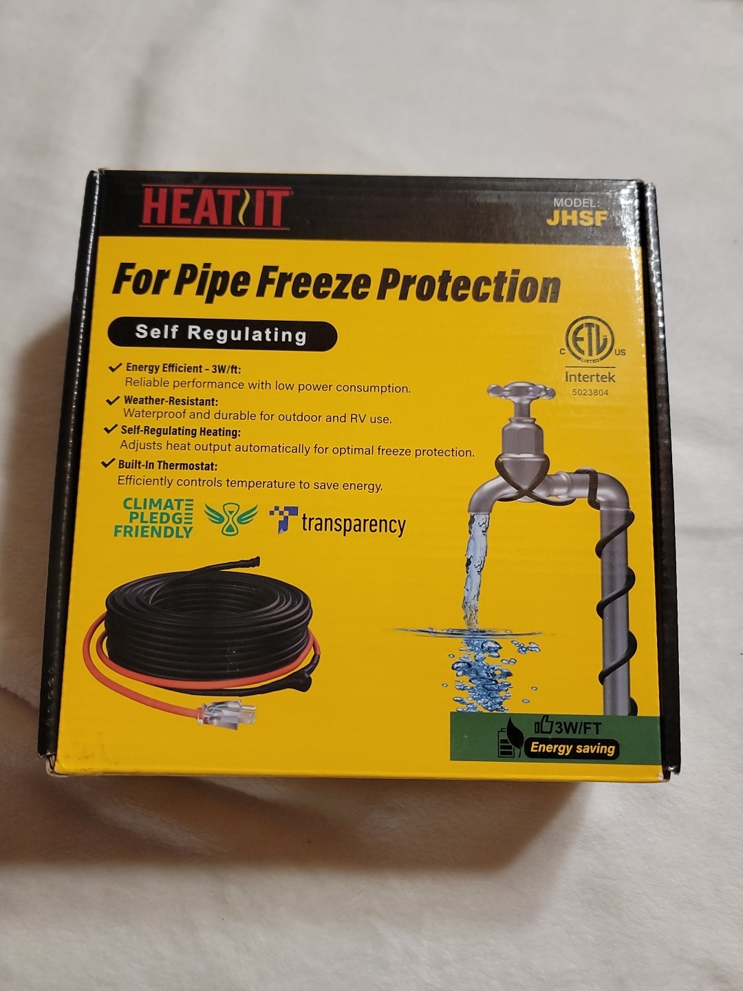 Heat It 6 Ft Water Pipe Freeze Protection Heating Cable