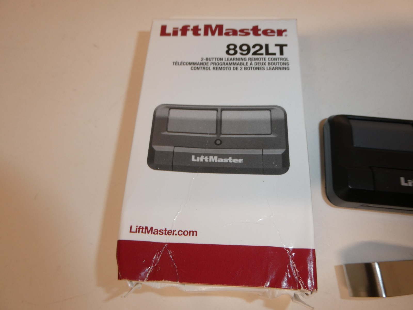 LiftMaster 892LT 2 Button Visor Learning Garage Door Learning Remote Control NEW