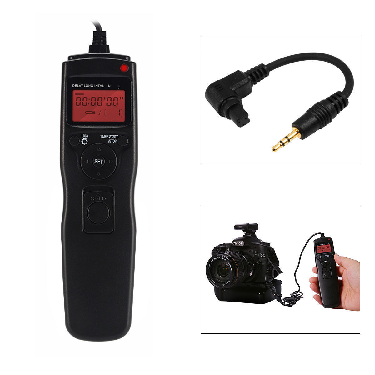 NEW Timer Shutter Intervalometer Remote Control for Canon 5D mk3,6D,7D,5D mk2,1D