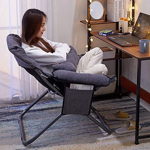 Faytn Living Room Lazy Chair with Ottoman, 25.5D x 24W x 37H in, Grey