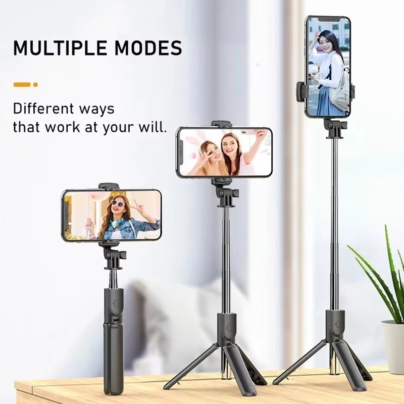 3in1 LED Fill Light Remote Phone Selfie Stick Extendable Desktop Tripod Stand