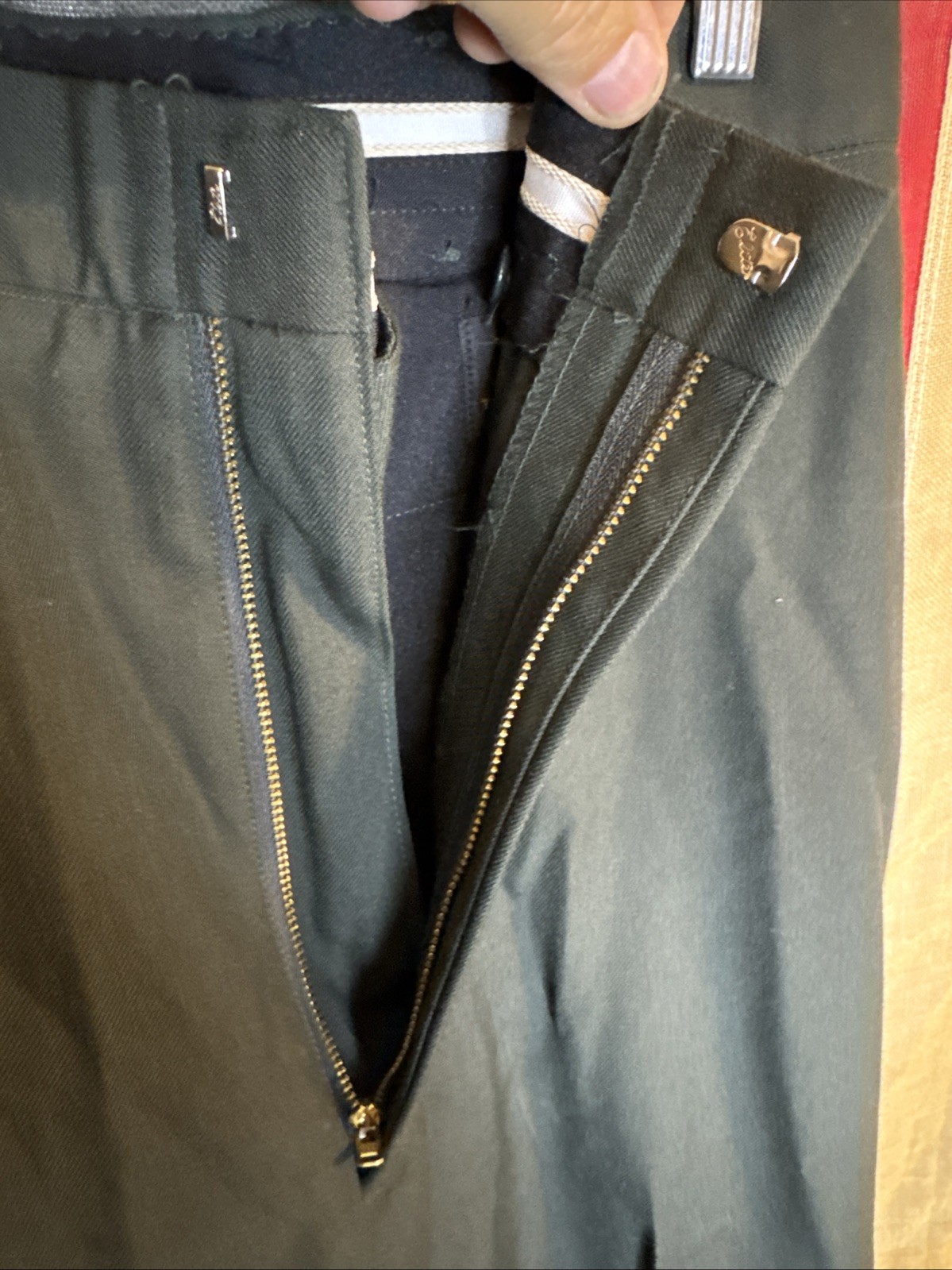 Men 32 L - Class A Army Enlisted Pants Poly/Wool Serge Green AG-489 6488