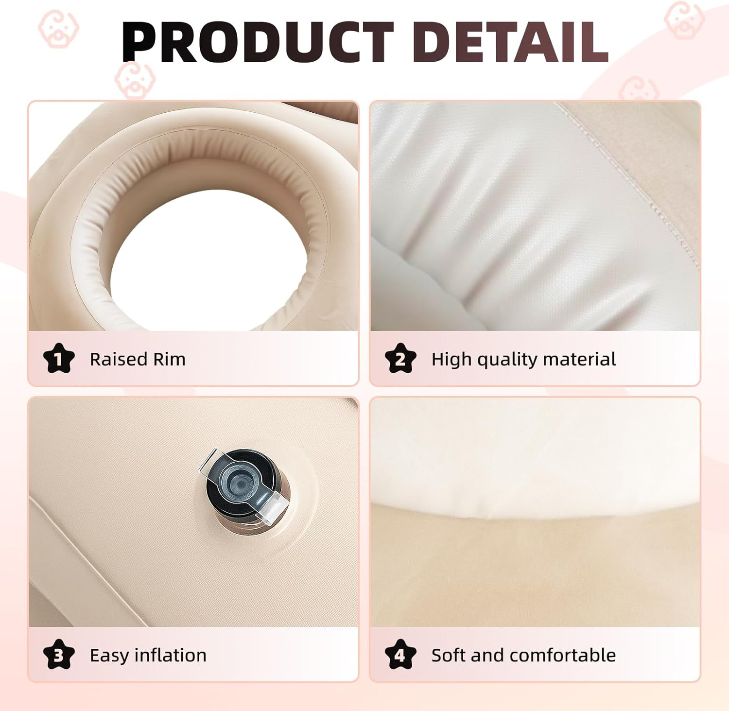 Inflatable Maternity Mattress Sleeping Pillow Lying Facedown Pad for Pregnancy