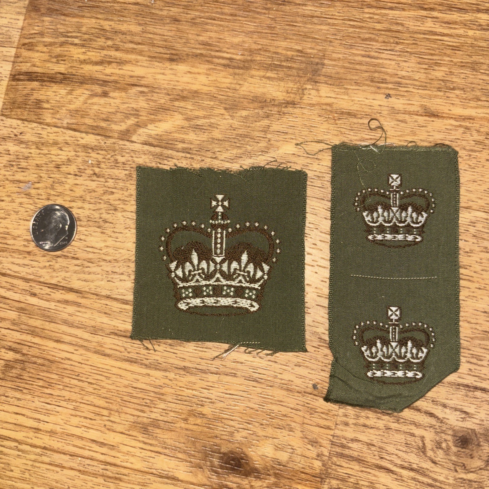 Vintage Lot Of 3 Various Sizes Australian Army Warrant Officer Class 2 Patch’s