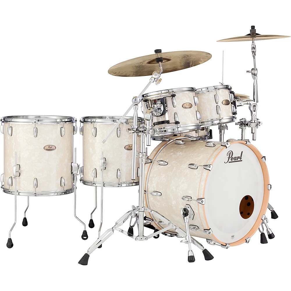 Pearl Session Studio Select 5-Piece Shell Pack Nicotine White Marine Pearl