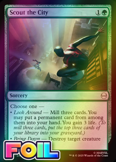 x1 Scout the City FOIL SPM Spider-Man MTG 113 M/NM 1x
