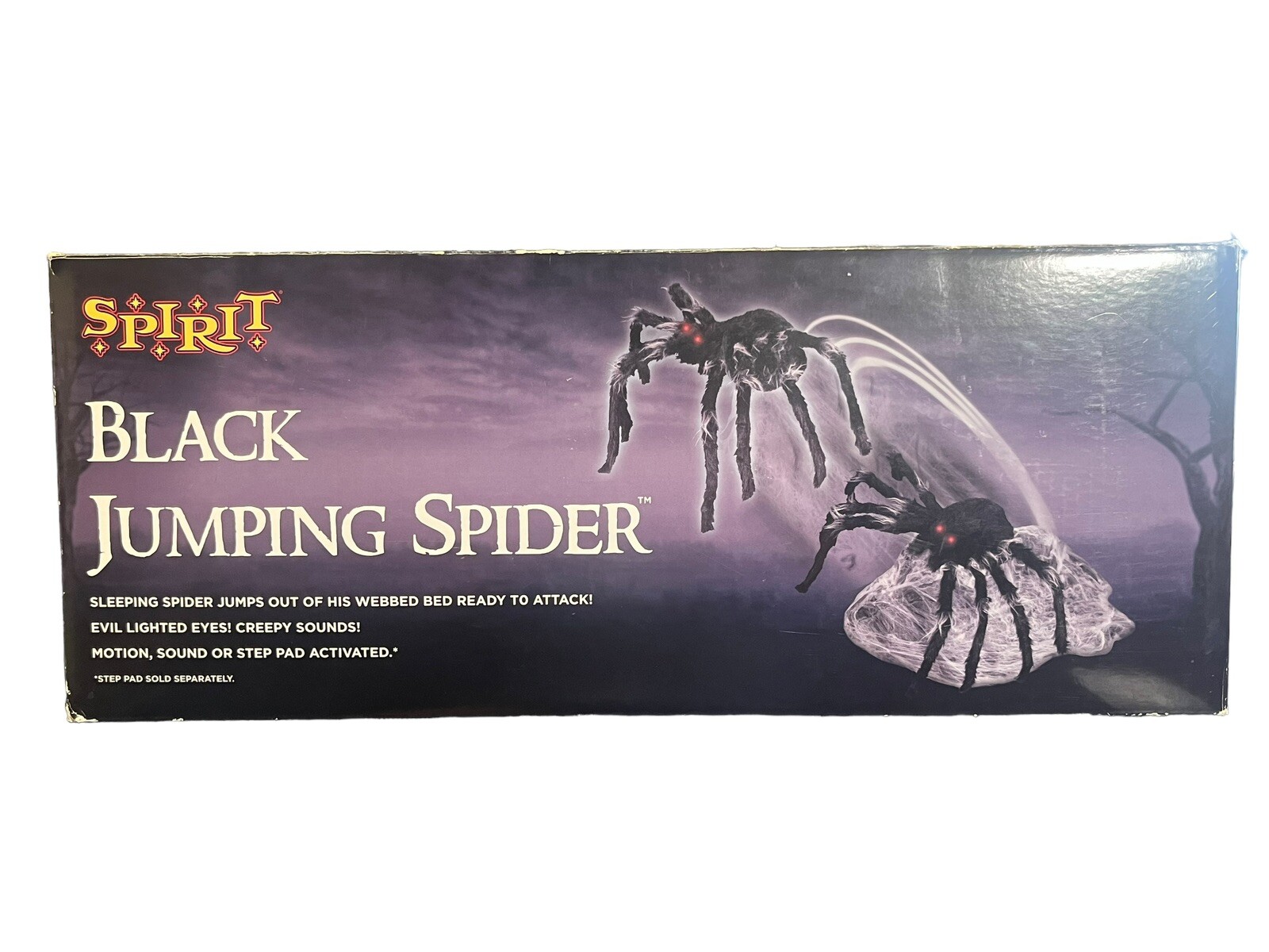 Spirit Halloween Black Jumping Spider Prop w Original Box