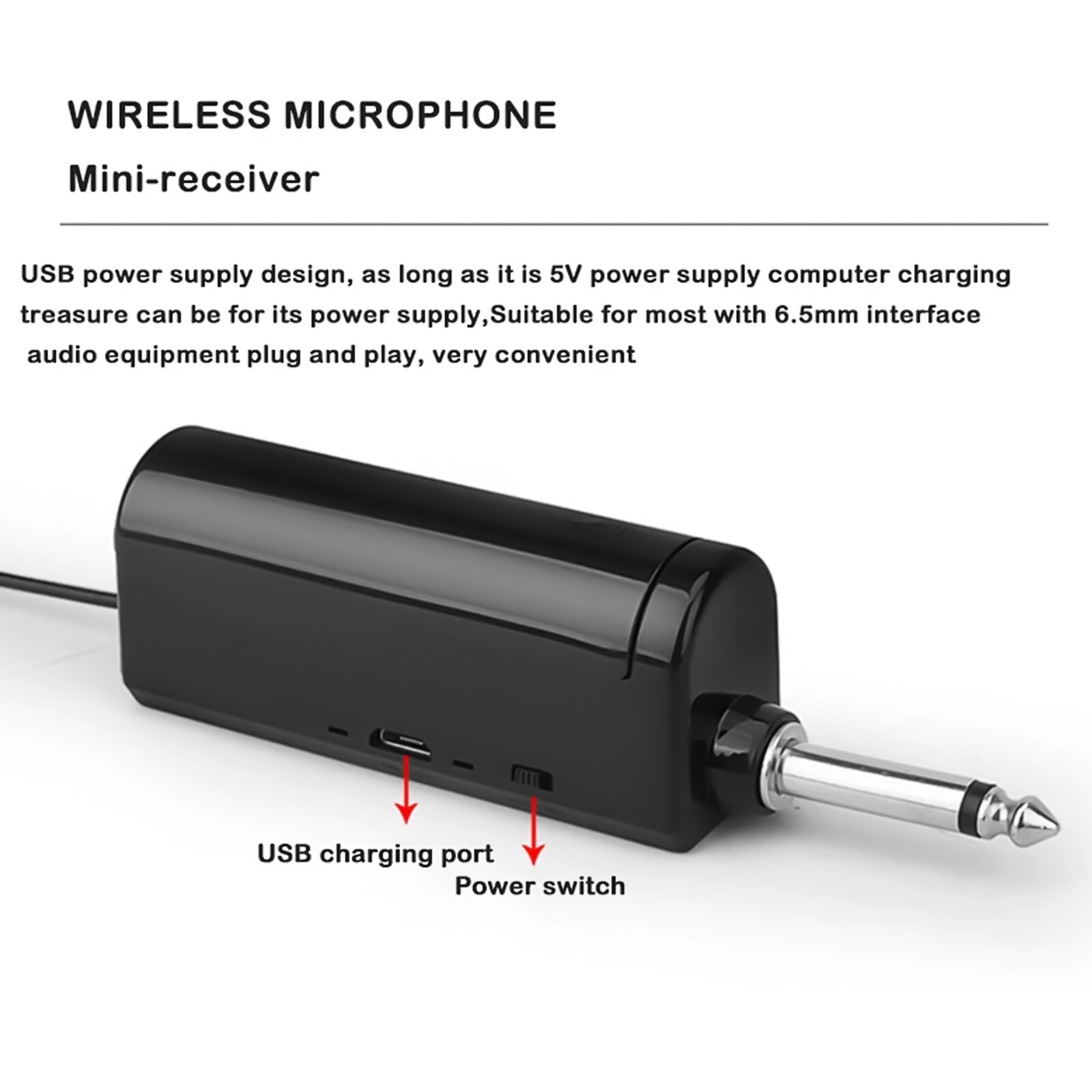 2PCS Professional VHF Wireless Microphone Handheld Mic System Karaoke w/Receiver
