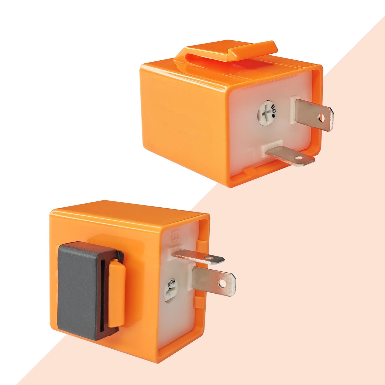 2Pcs 2Pin 12V Speed Adjustable LED Electronic Flasher Relay Fix Motorcycle Tu...