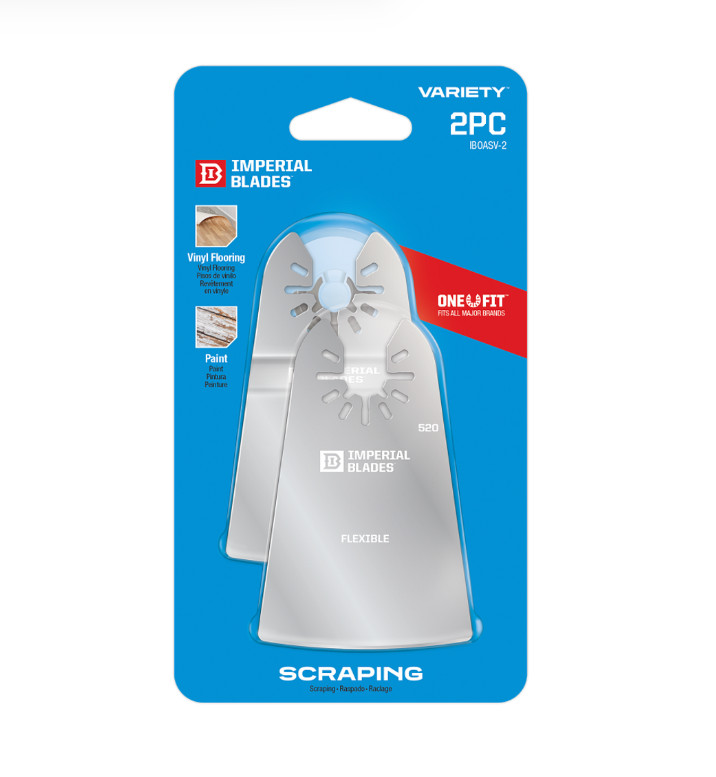 Milwaukee Imperial Blades IBOASV-2 One Fit Scraper Variety Pack, Pack of 2