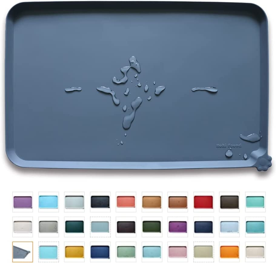 -Waterproof Pet Feeding Mats with High Lips - Multiple Size and Colors for Dogs,