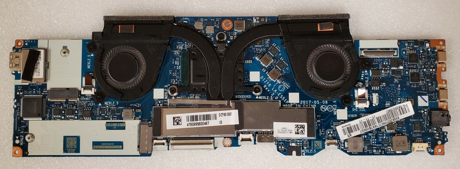 Lenovo Yoga 720-13IKB Intel I5-8250U w/8GB Motherboard, 5B20Q10907 w/CPU Fans