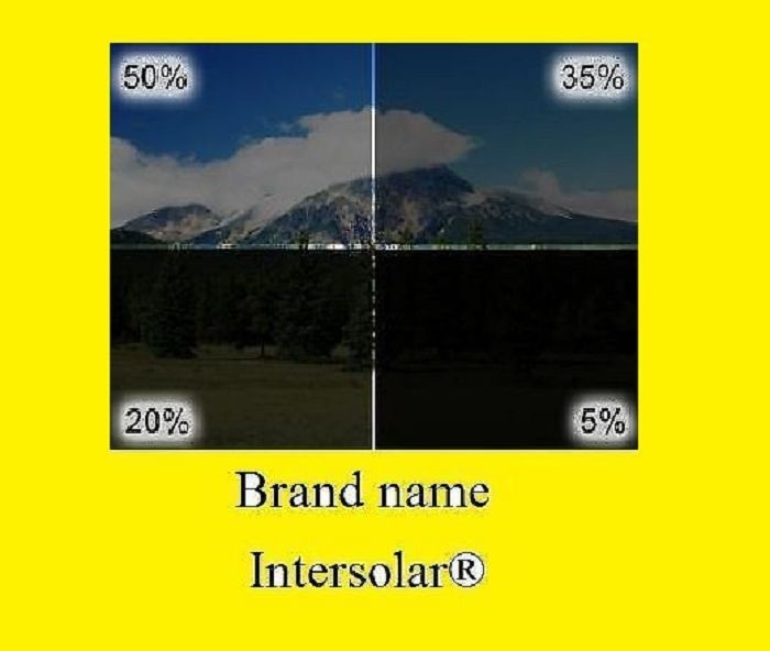 WINDOW TINT ROLL CHARCOAL BK 5% 20% 35% 50% 60" x 100FT Intersolar® 1 mill 1 ply
