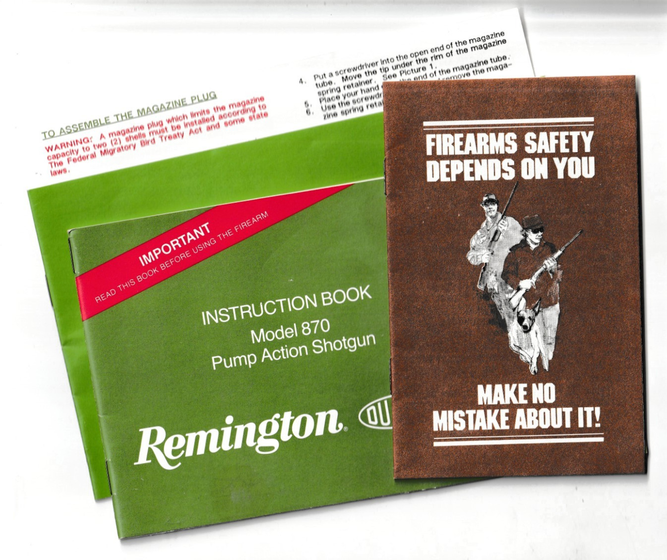 REMINGTON Model 870 SHOTGUN Instruction Book AUTHORIZED GUNSMITHS FIREARM SAFETY