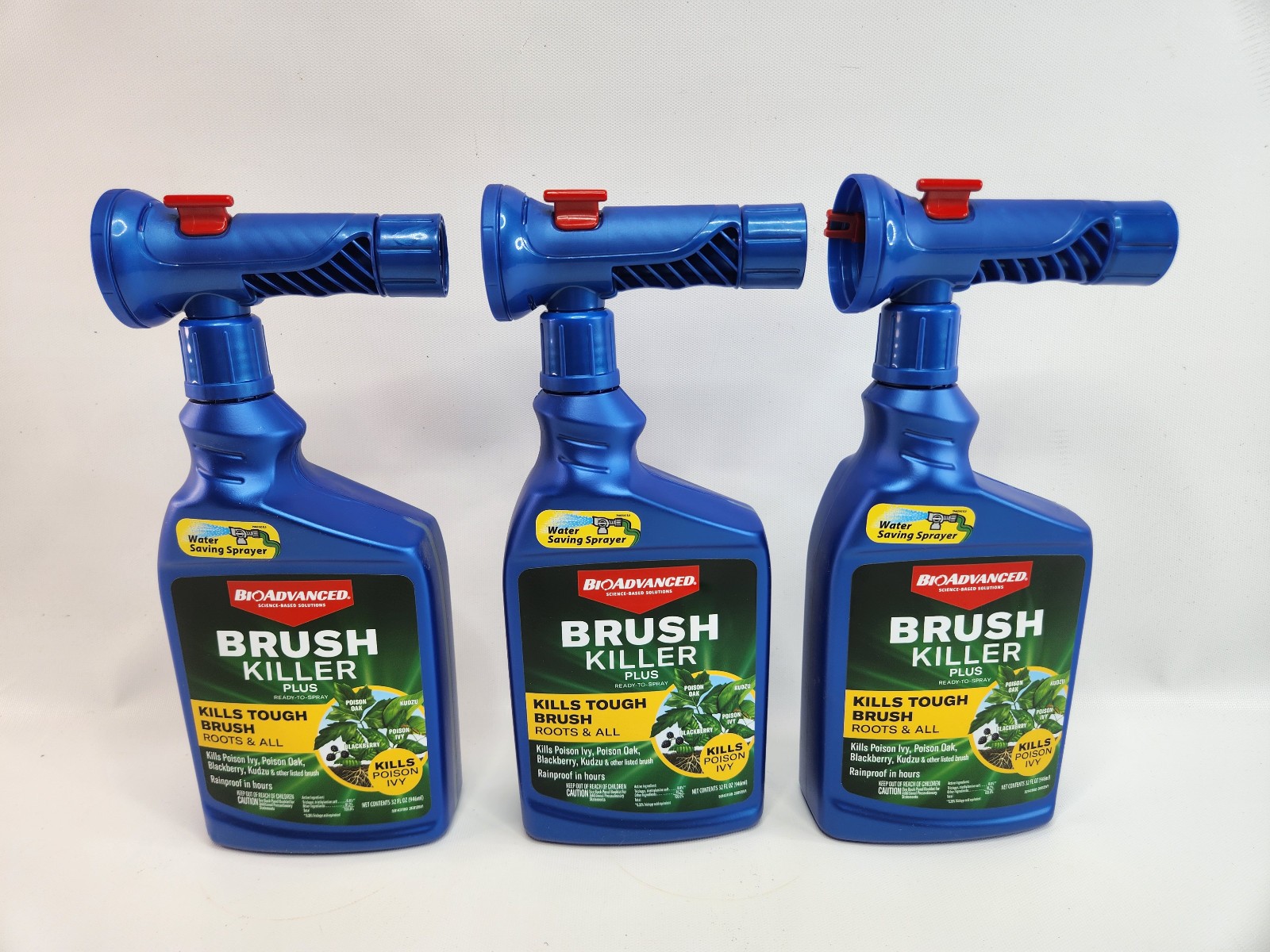 3 Pack Bioadvanced Brush Killer - New 32oz Bottles w/ Hose nozzle
