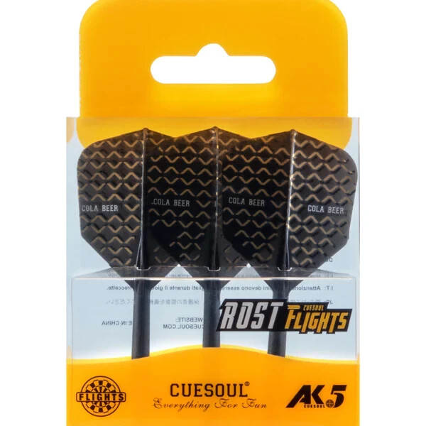 CUESOUL AK5 BLACK COLA BEER  INTEGRATED DART SHAFT & FLIGHT MEDIUM SHAFT