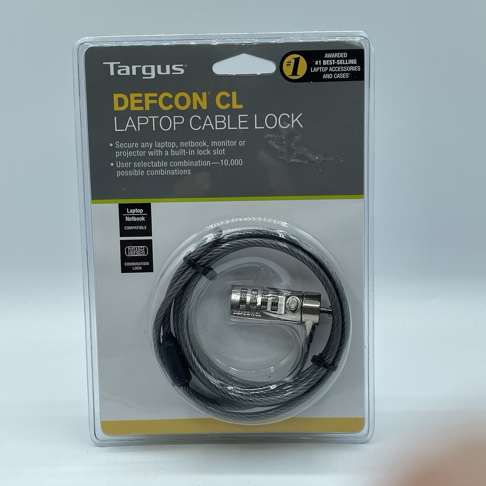 NEw Targus Defcon CL Laptop Cable Lock Combination Lock 6.5 ft, 2 m