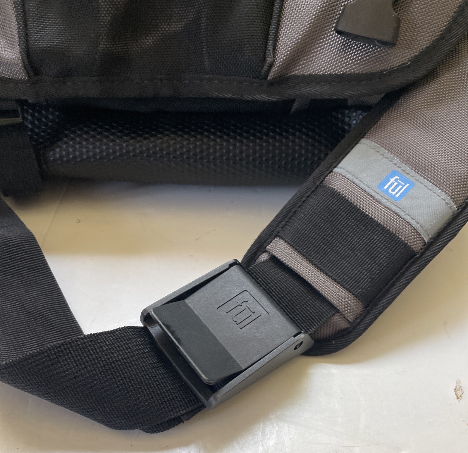 Ful Messenger Bag Approx. 19x13 with Strap Gray/Black
