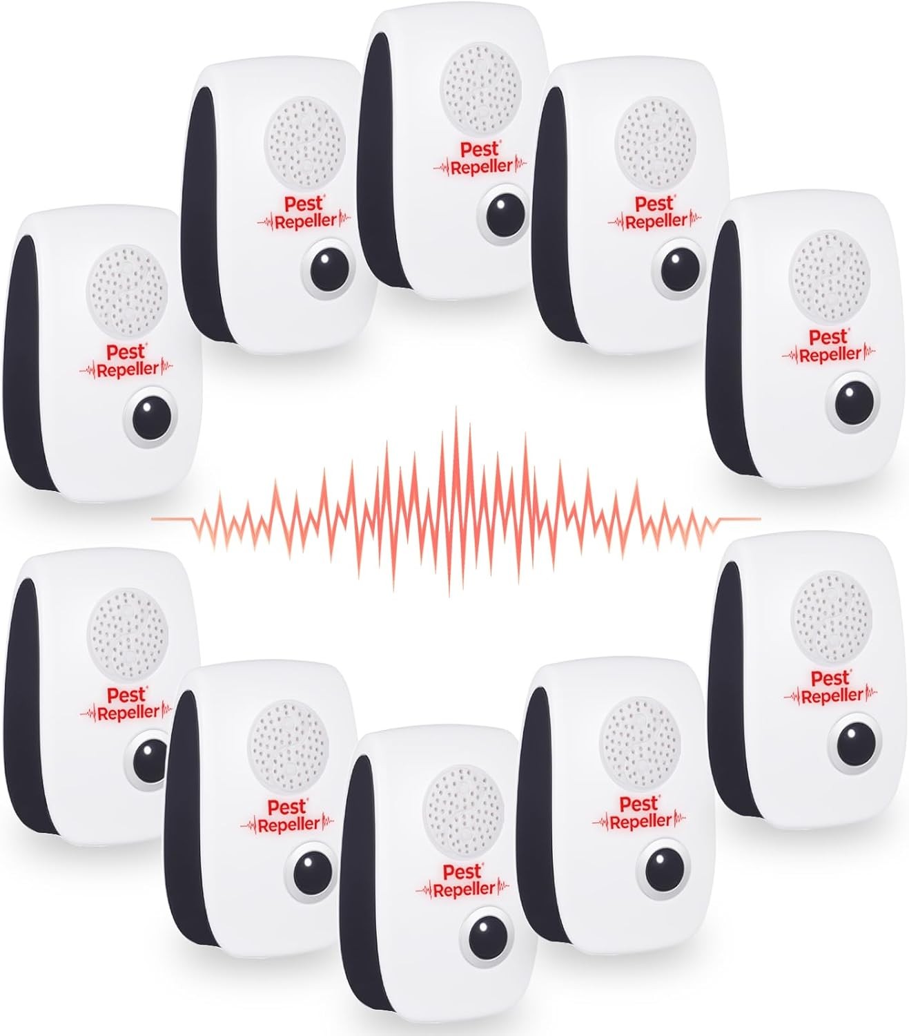 10PCS 2025 Ultrasonic Pest Repeller, Electronic Plug-in for Mice & Cockroach