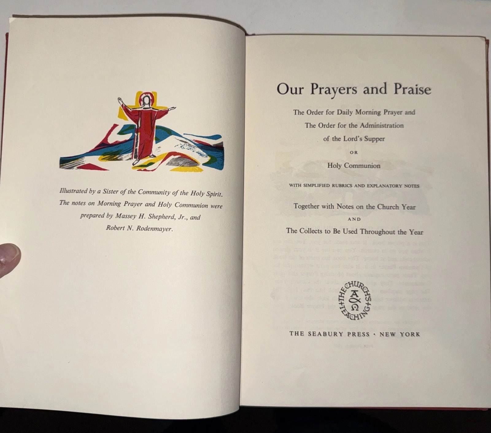 Our Prayers & Praise Seabury Press 1967 Morning Prayer Communion Anglican Church