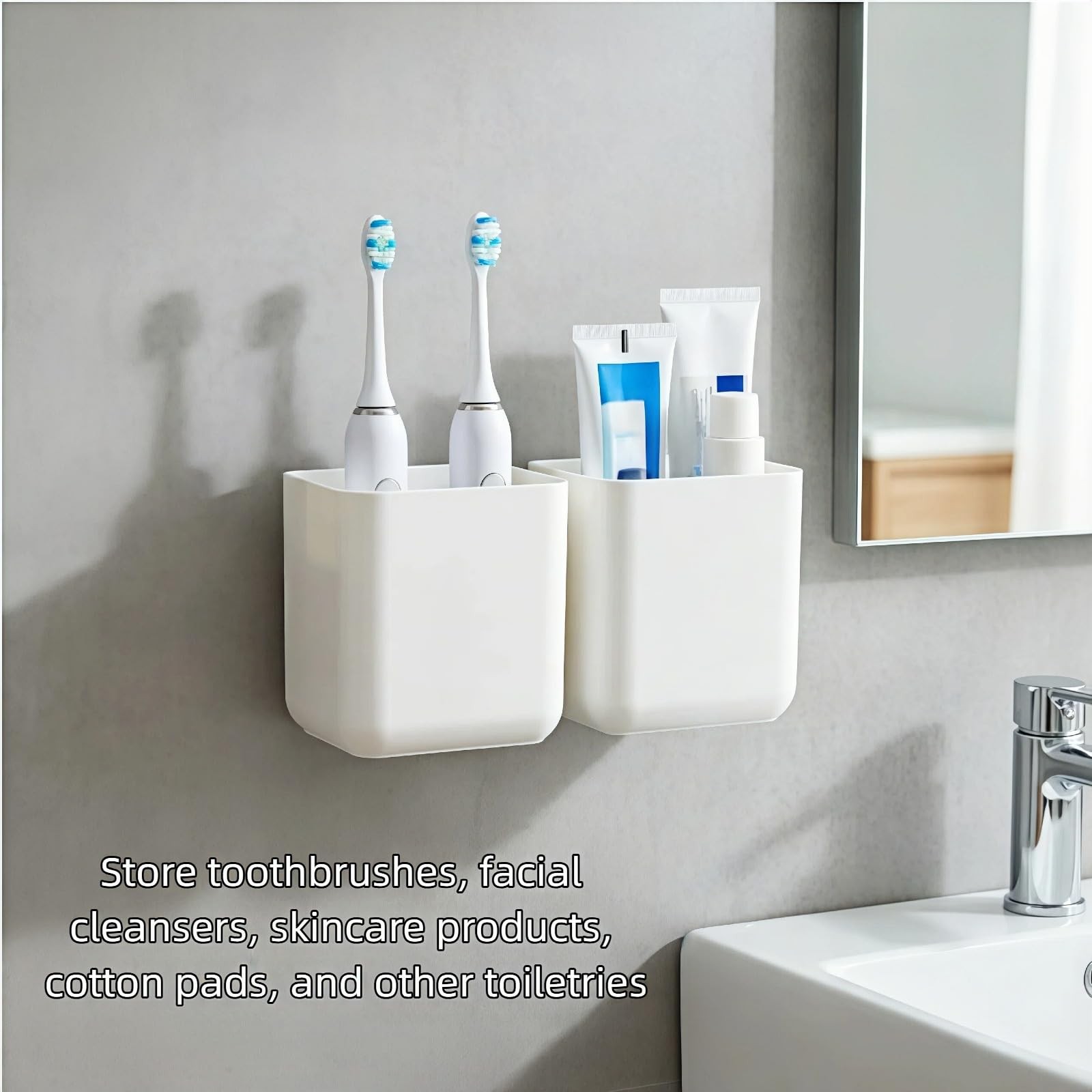 2 Pcs Adhesive Remote Control Holder Wall Mount TV Controller Holder