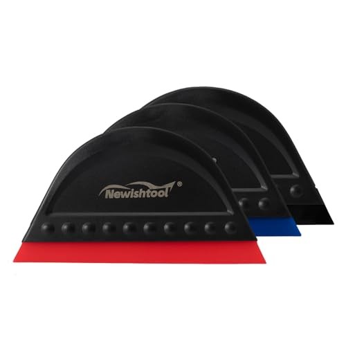 Window Tint Squeegee Black Small Scraper for Vinyl PPF Tools, 3 PCS Different