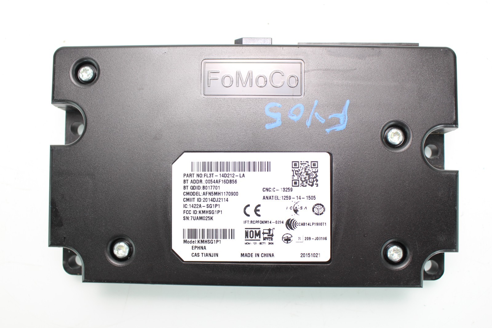 13-16 FORD ESCAPE 2.5L COMMUNICATION VOICE RECOGNITION MODULE OEM,FL3T-14D212-LA