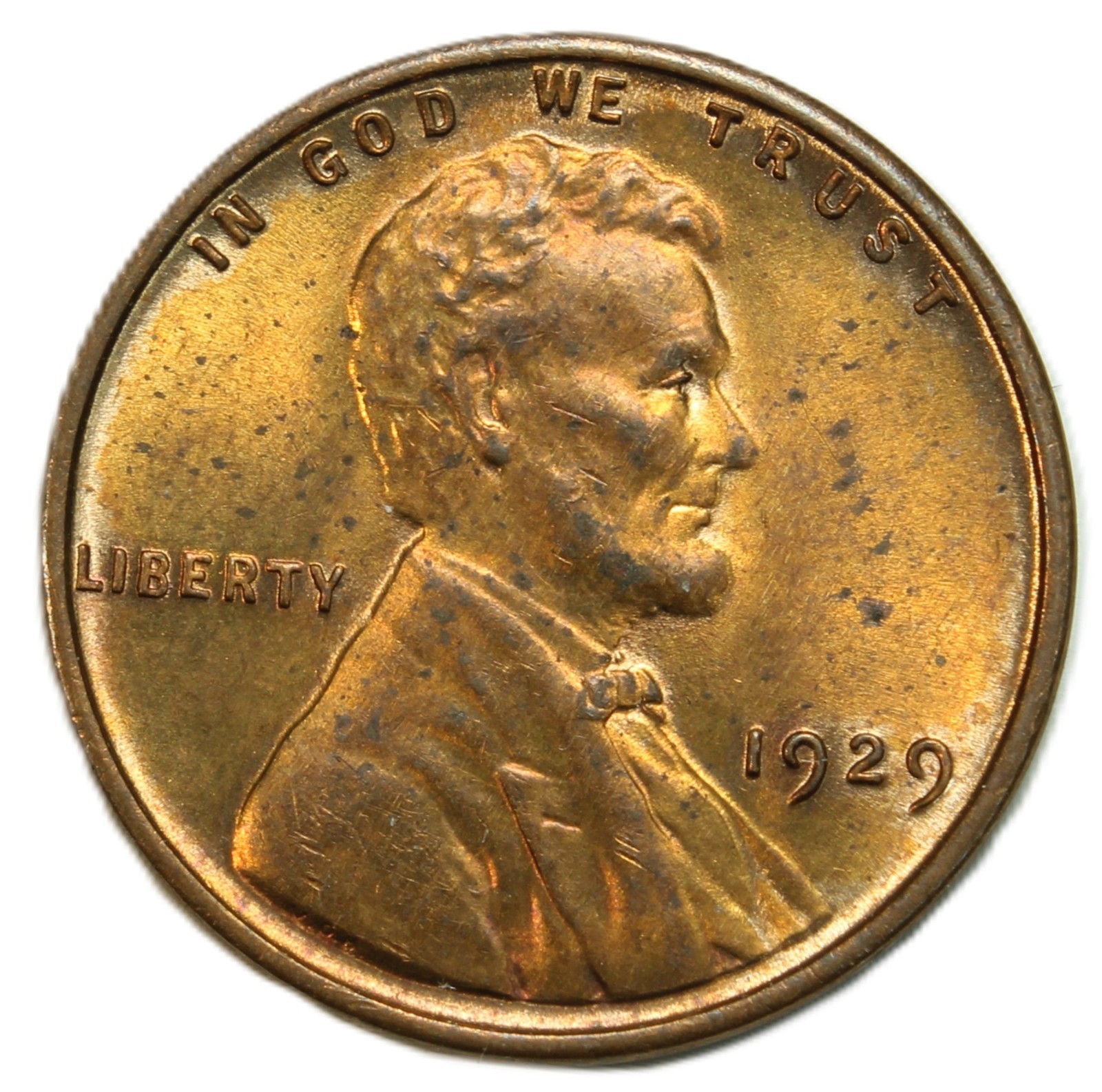 1929 1C RD Lincoln Cent- SMH1119