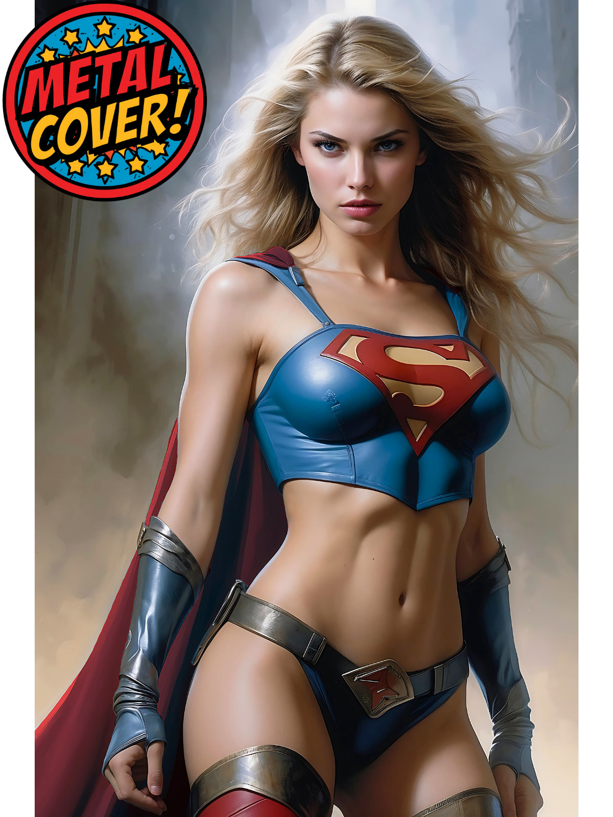 Supergirl "D" (Nice) *METAL* COVER  DOUBLE SIDED Deviant Nation Ltd 15 w/CoA