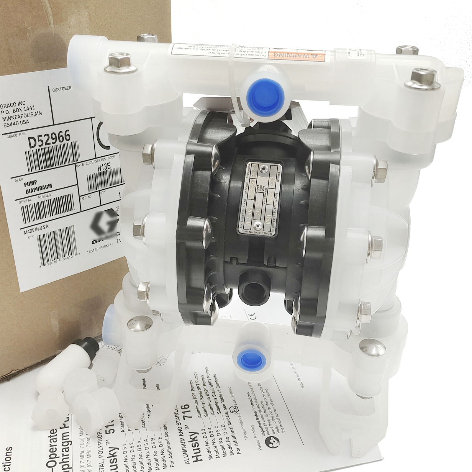 Graco Husky 515 Double Diaphragm 1/2" Pump - Part # D52966